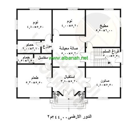 خرائط منازل صغيرة 150 متر - رسومات منازل 150 متر 10344 10