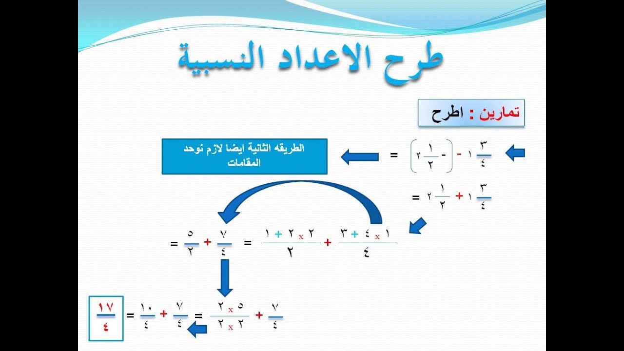 طرح الاعداد النسبية - معلومات عن الاعداد النسبيه 10401