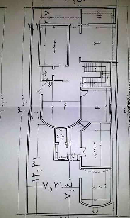 خرائط منازل صغيرة 150 متر - رسومات منازل 150 متر 10344 14