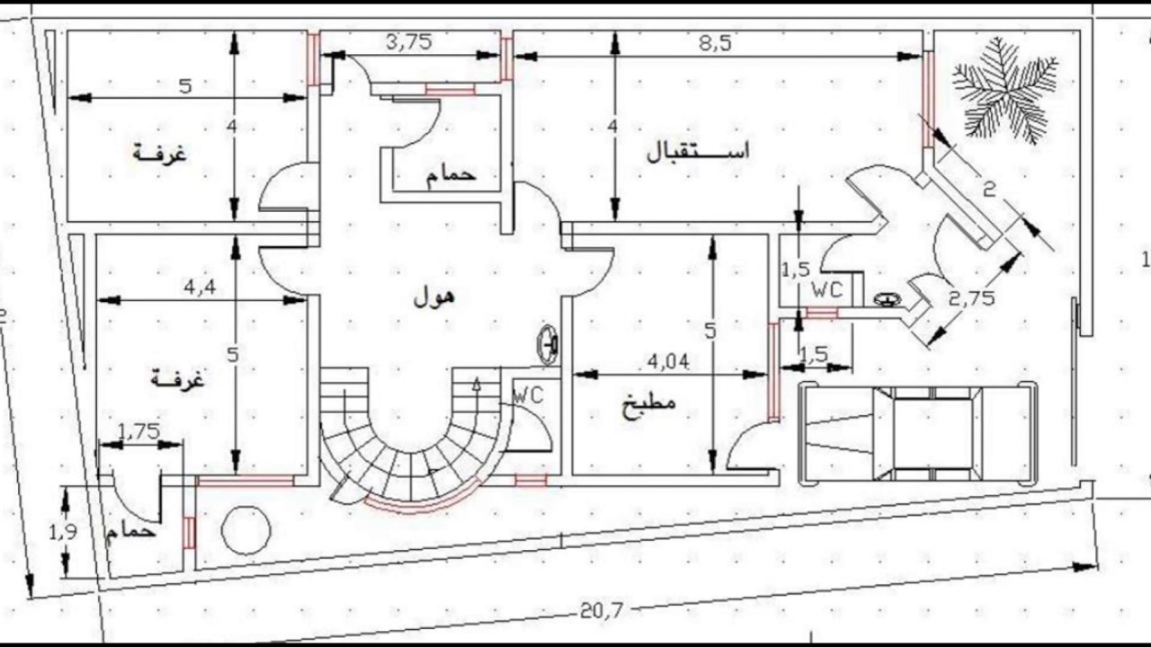 خرائط منازل 400 متر مربع - منازل بمساحات شاسعه 4737 12