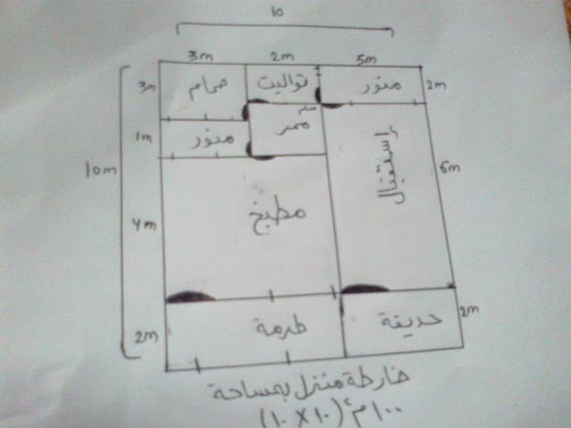 خرائط منازل صغيرة 150 متر - رسومات منازل 150 متر 10344 9