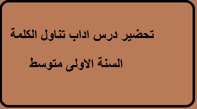 اداب تناول الكلمة - وصايا رسول الله